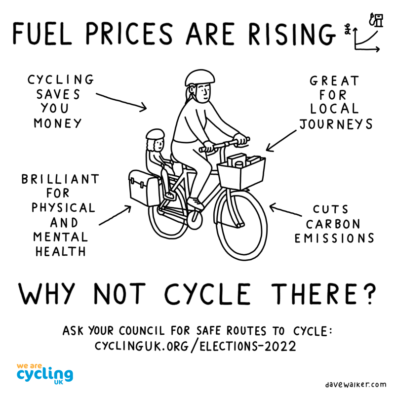 Cycling cartoon by Dave Walker