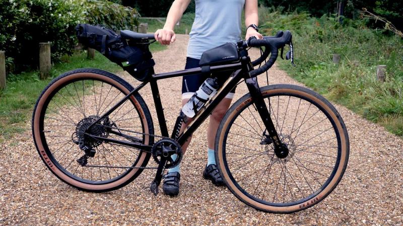 close up of gravel bike