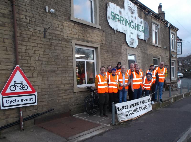 Litter pickers from Halifax Imperial Wheelers Cycling Club. Photo by Halifax Imperial Wheelers