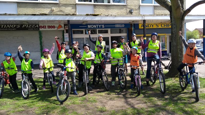Some of Monty's Bike Hub's young riders