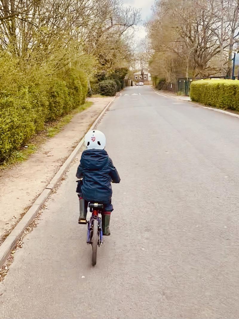 Little boy on a bike