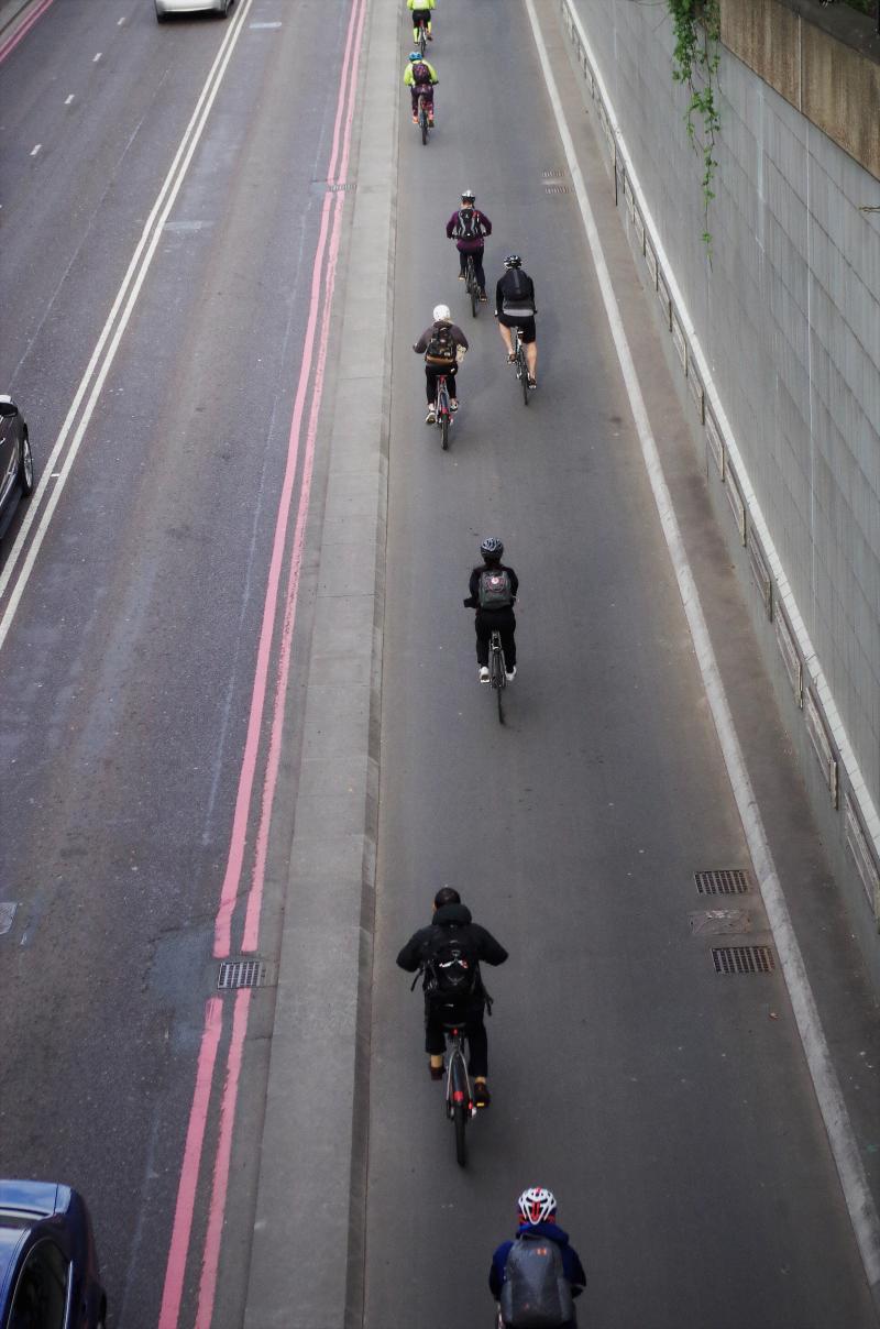 Cyclists in London