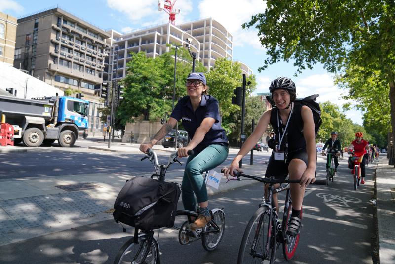 Enjoying the ride to the Houses of Parliament