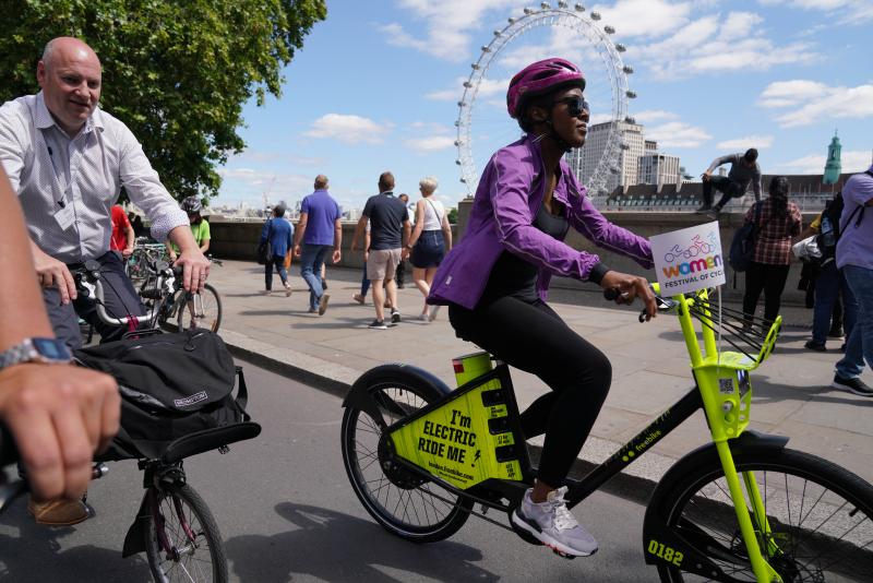 Angellica Bell was among the women riding on Parliament