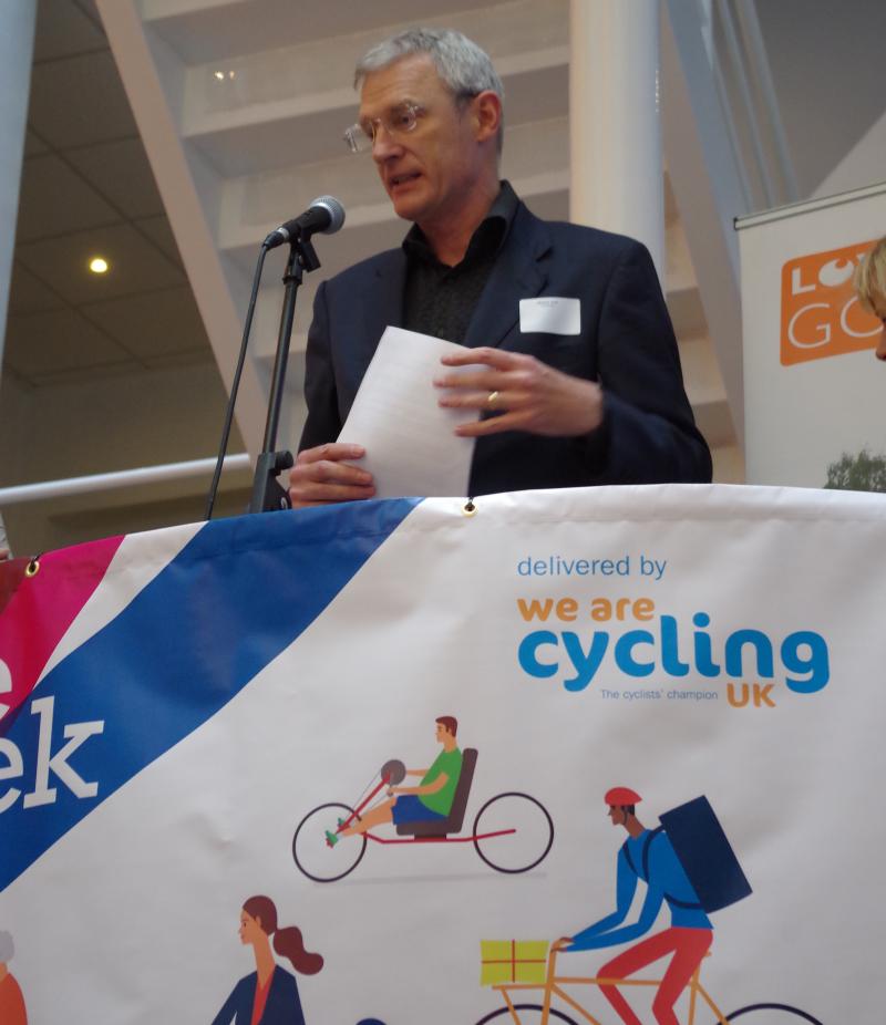 Jeremy Vine at the launch of Bike Week and MPs bike ride