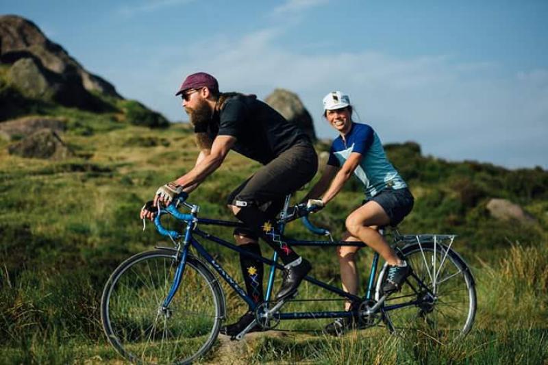 Laura and Stevie on their Dawes Galaxy twin