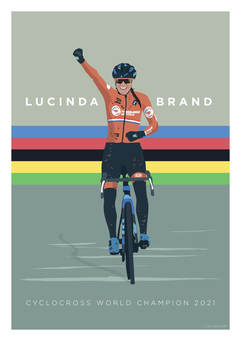 Lucina Brand cycling art by Jen Lewis