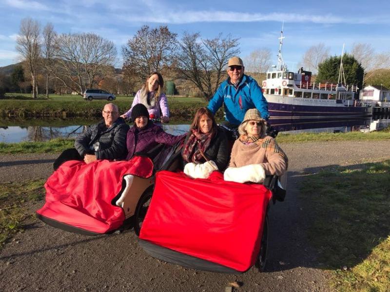 Out on a ride with Cycling Without Age Inverness