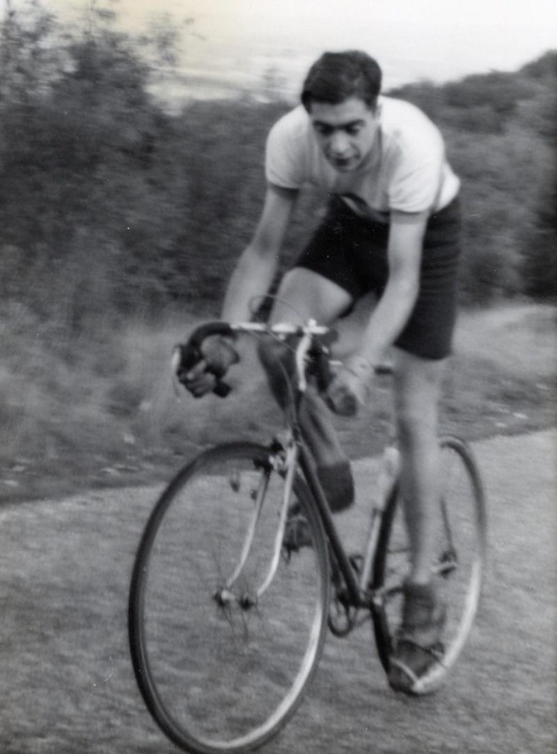 Mike Twigg on a hill climb age 19