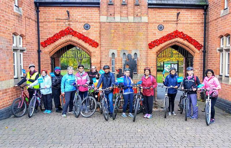 Members of the Walsall Arboretum Community Cycle Club