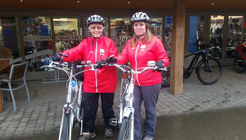 Sue after completing ride leader training