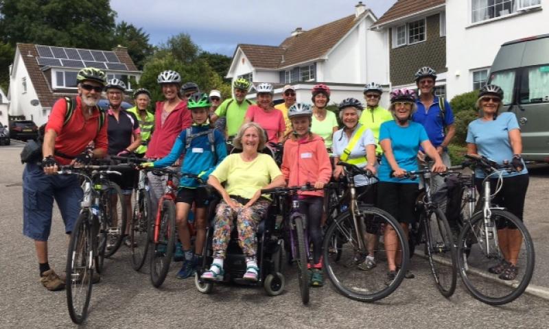 Norma and her cycling group