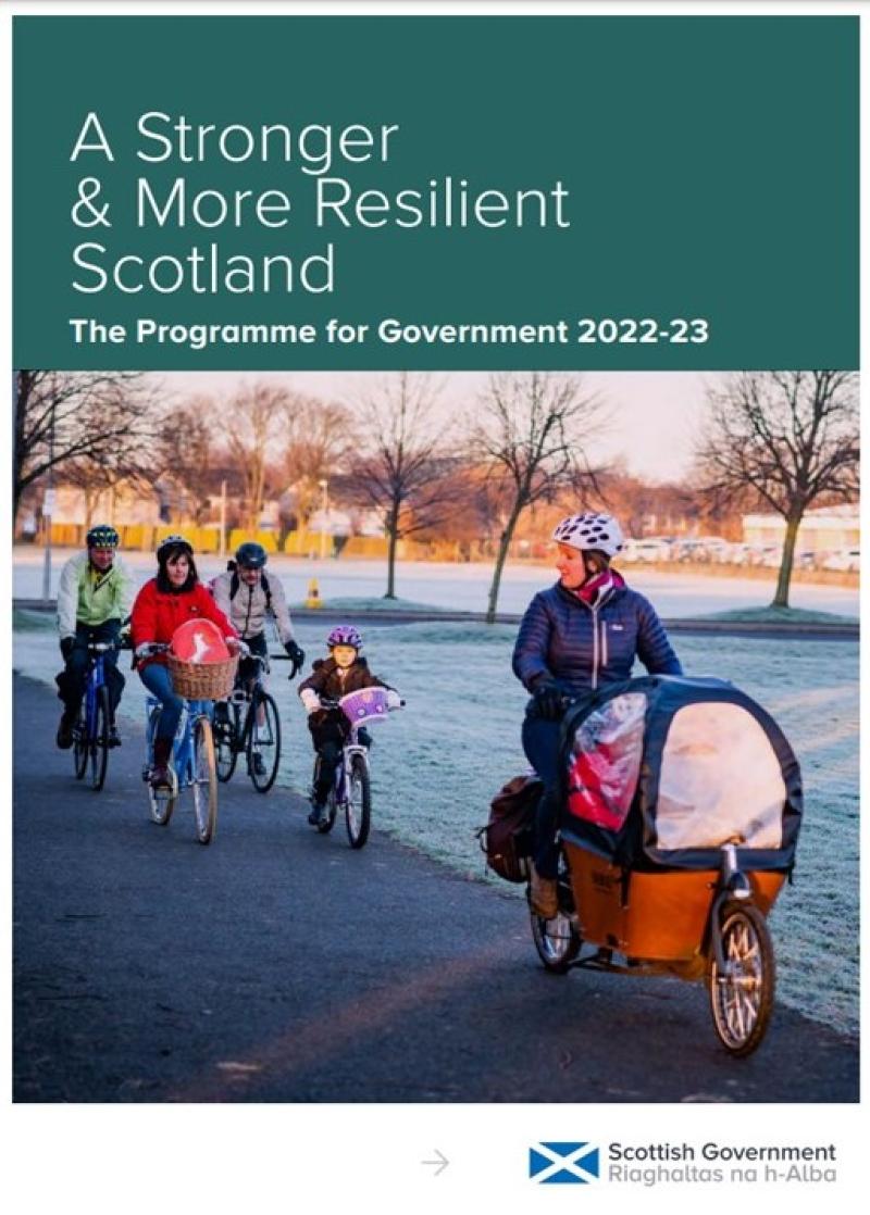 Front cover of the Programme for Government
