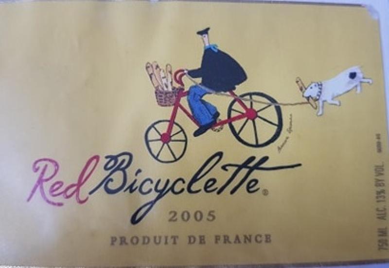 Red bicyclette label