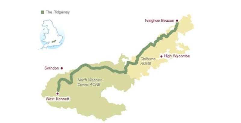 Map of the Ridgeway National Trail