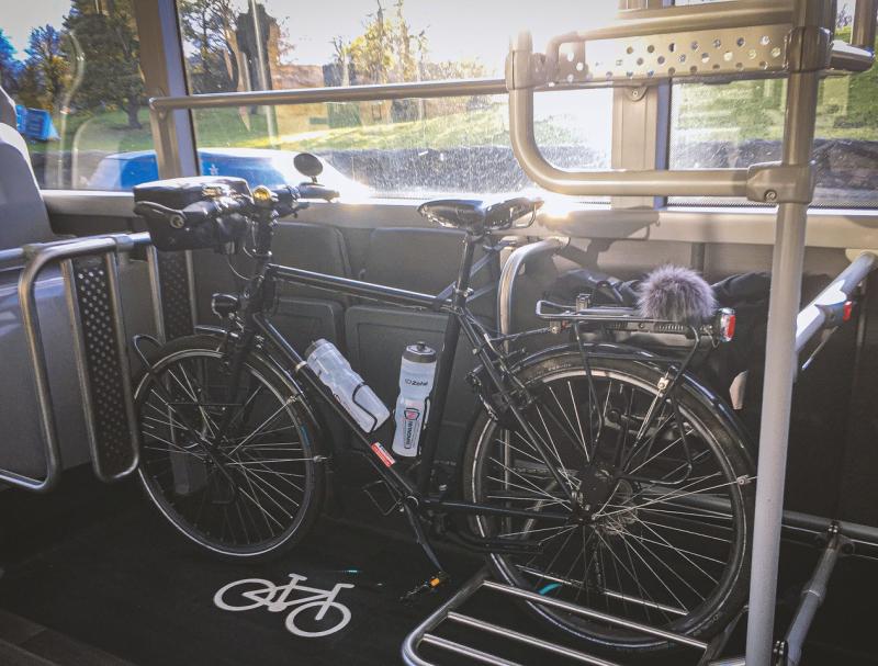 Robert's bike on the Borders Bus