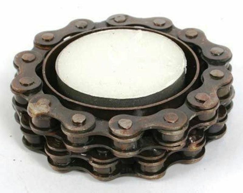 A tealight with a candle inside