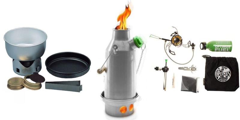 Selection of camping stoves