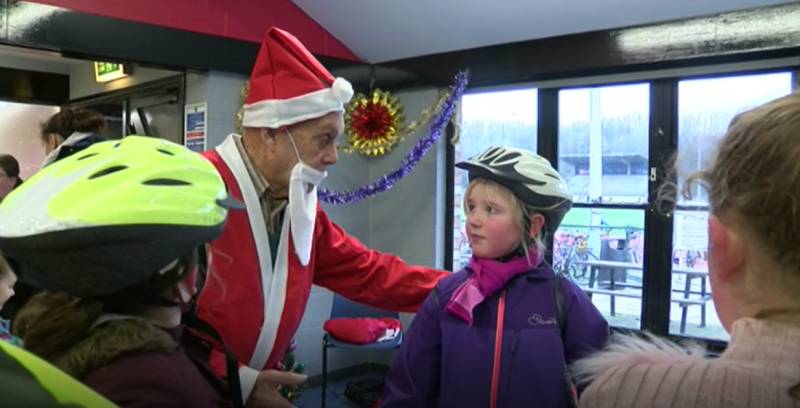 Brian Robinson dons a Father Christmas outfit