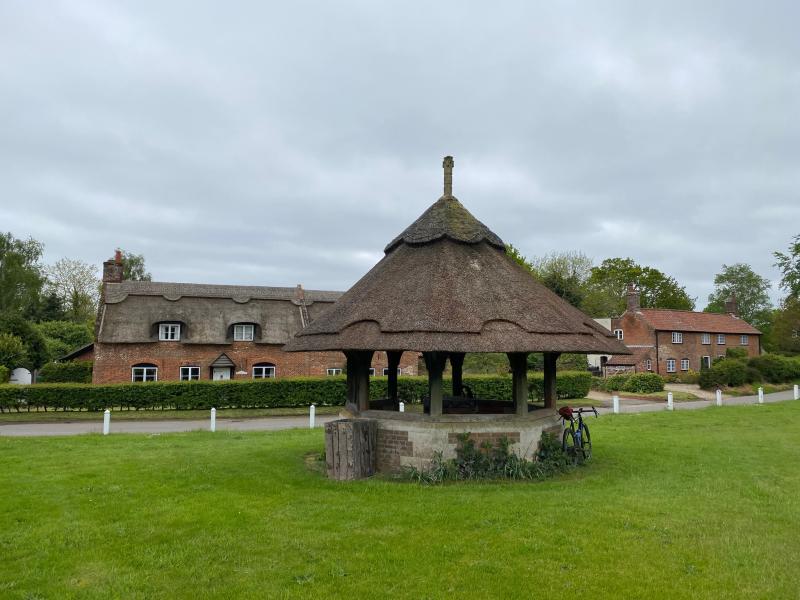 Thatched well on village green
