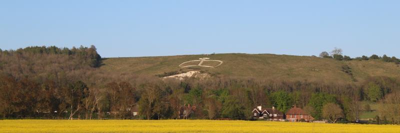 Chalk crown on hillside