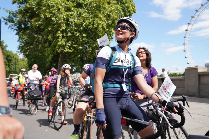 More than 150 women rode to Parliament to inspire more women to cycle