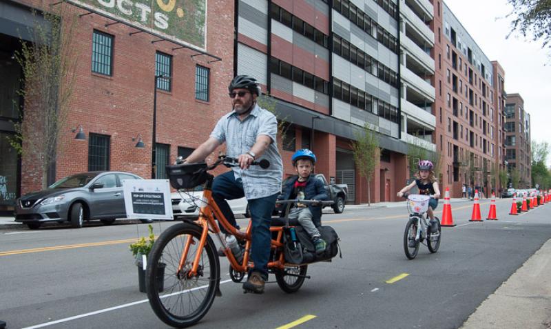 Increased space for cycling is vital to keep us safe during lockdown. Image cc Leo Suarez www.DTRaleigh.com