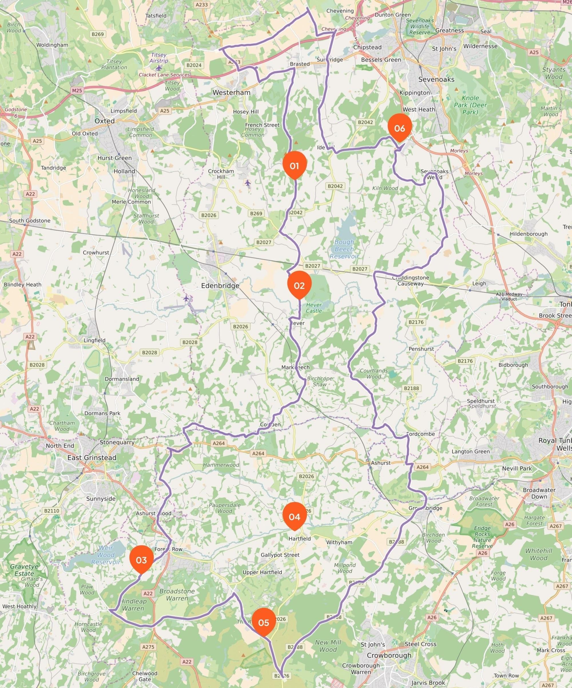 Ashdown Map Weekender: Hell of the Ashdown | Cycling UK