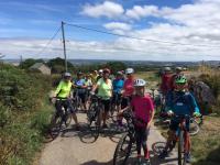 Norma's grandchildren leading the fundraising ride