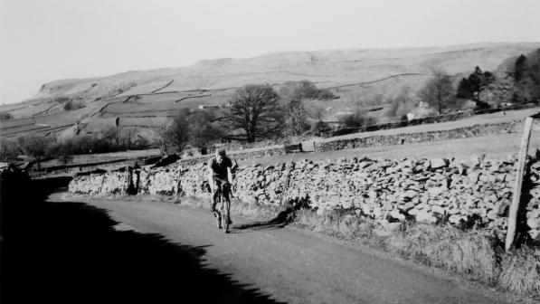 Rob riding up out of Austwick, west of Settle