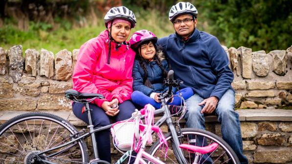 Inspiring cyclists A six year old girl who got her whole family