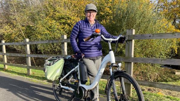 Head shot of Brigitte Hickman selected as a community champion in Cycling UK's 100 Women in Cycling 2024