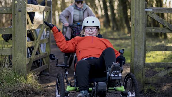 Head shot of CeCe Balfour selected as Community Champion in Cycling UK's 100 Women in Cycling 2024