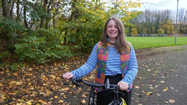 Katherine Cory has been nominated as a community champion for her work as the founder of Shawlands Bike Bus, where she has enabled children and families to cycle safely to school while advocating for better cycling infrastructure and inspiring positive change in her local community through her involvement with Women on Wheels and Kidical Mass Glasgow. 