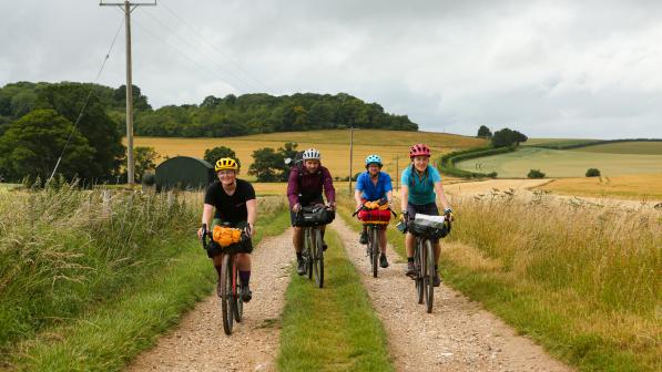 Cyclists riding along the king Alfred's way