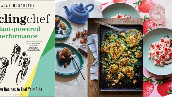 The Cycling Chef: Plant-Powered Performance cover with dishes - 1