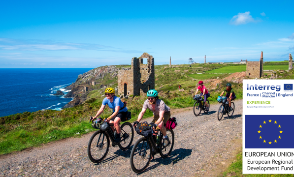 Cyclist riding the West Kernow way