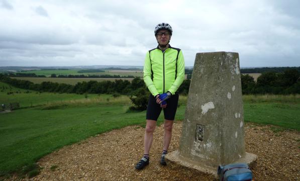 Neil at the BCQ point at Danebury Hill, Hampshire