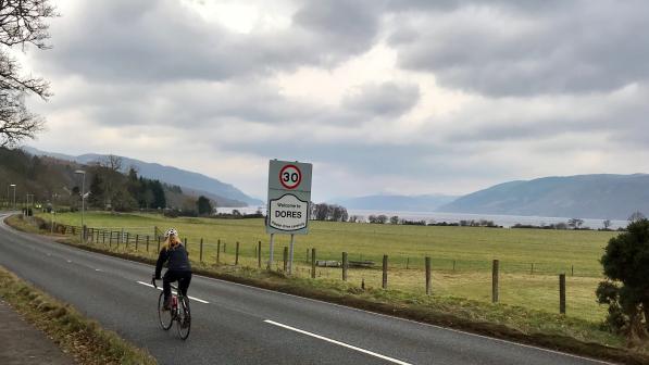 Lee Craigie riding the Dores Road