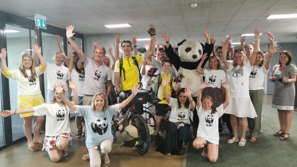 Arrival at the WWF office in Gland