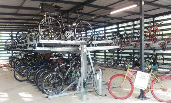 Cycle parking at railway station