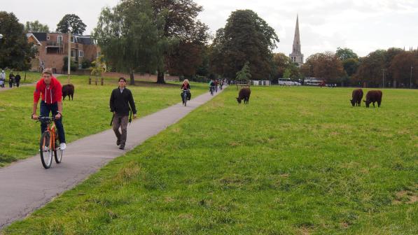 Shared use path in Cambridge 