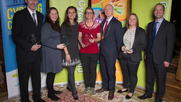Sally Hinchcliffe and PC Dominic Doyle receive their awards