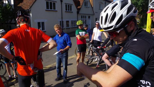 Mark Waters starting the Tour of the Hills 100-km ride he organises