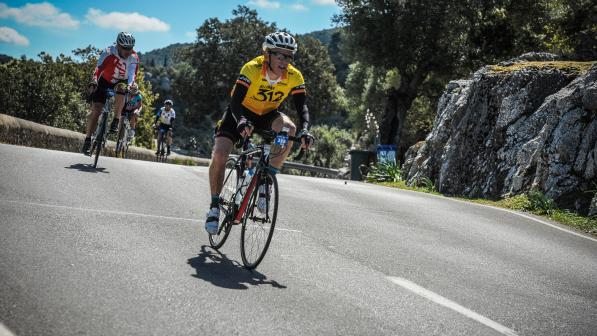 Roy pictured cycling in Majorca