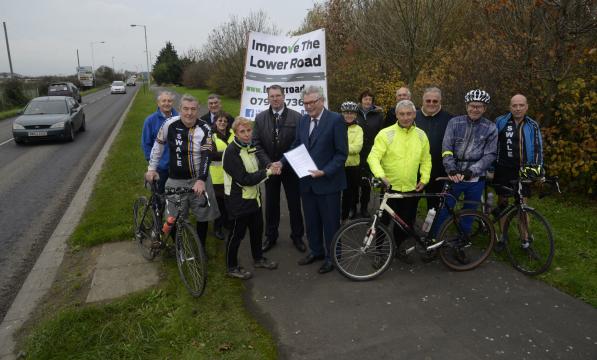 Campaigners on Lower Road, Isle of Sheppey