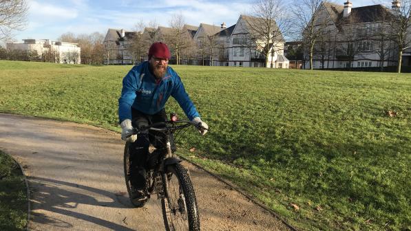 Sam Jones cycling home for Christmas