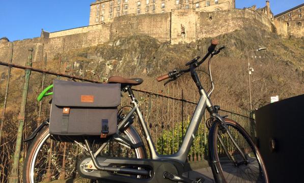 The ebike at Edinburgh Castle