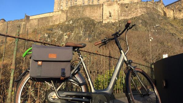 The ebike at Edinburgh Castle