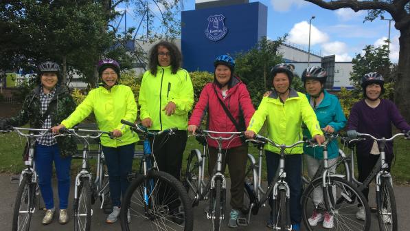 Ben Deakin on his weekly ride with ladies from the local Asian community